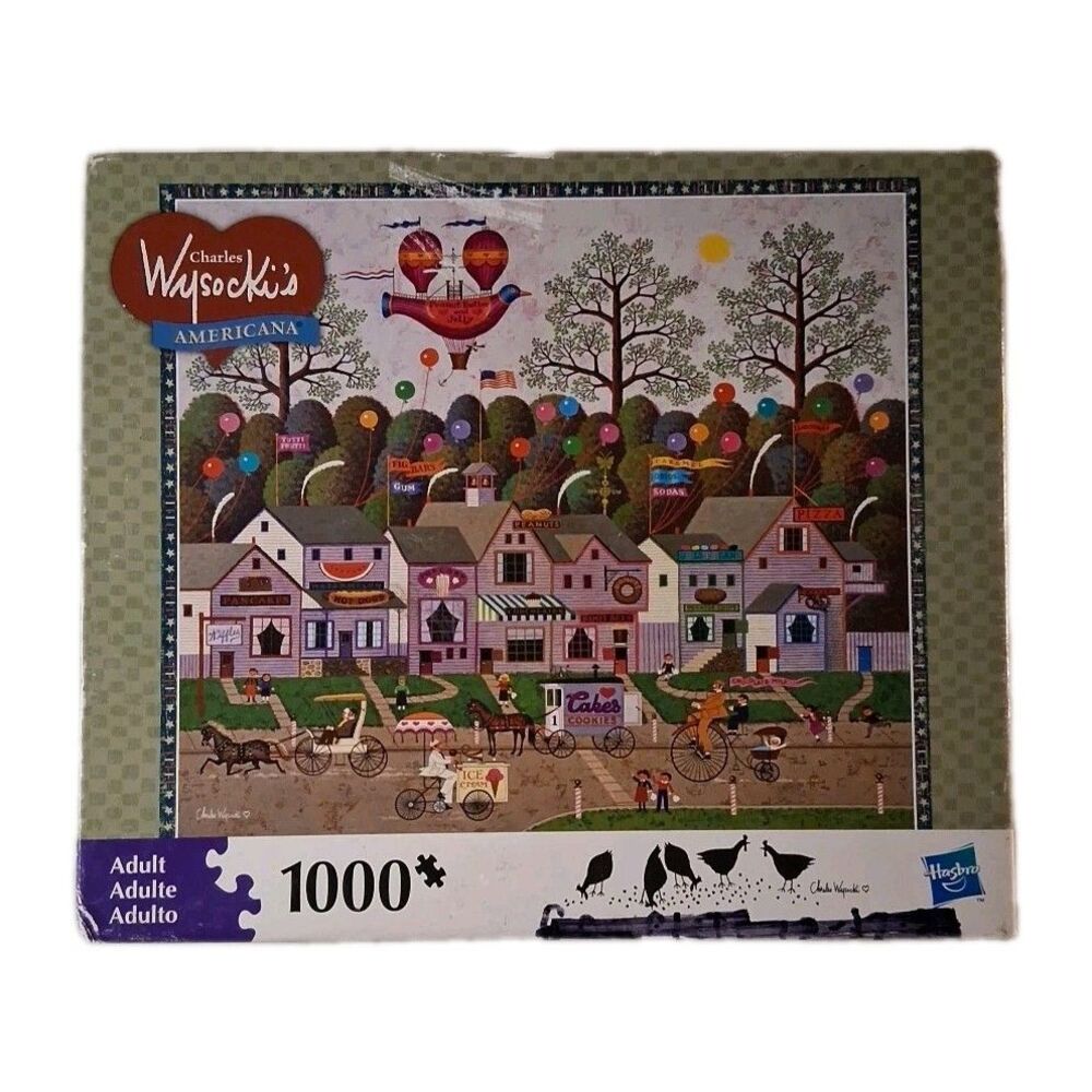 Charles Wysocki ‘Confection Street’ 1000 PC Puzzle 2010 Hasbro
